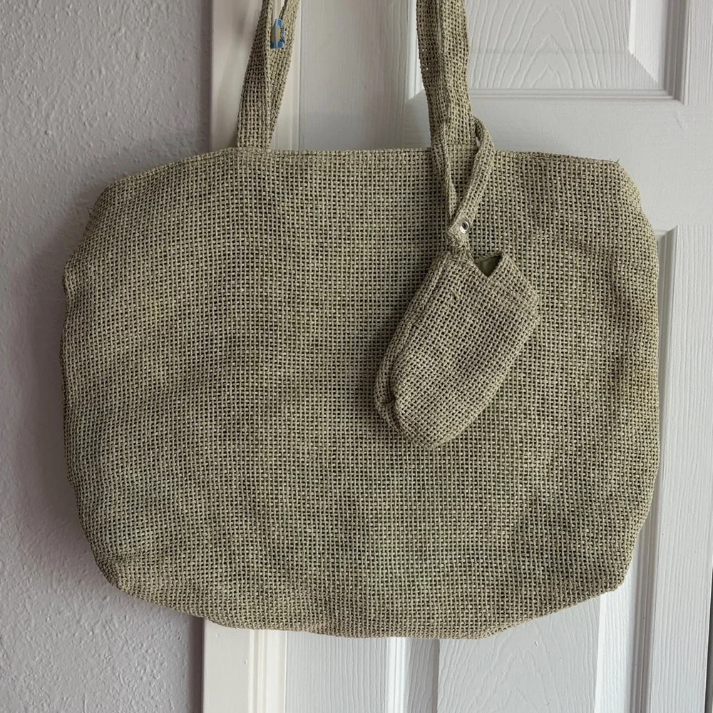 Sun n Sand light green large beach summer bag